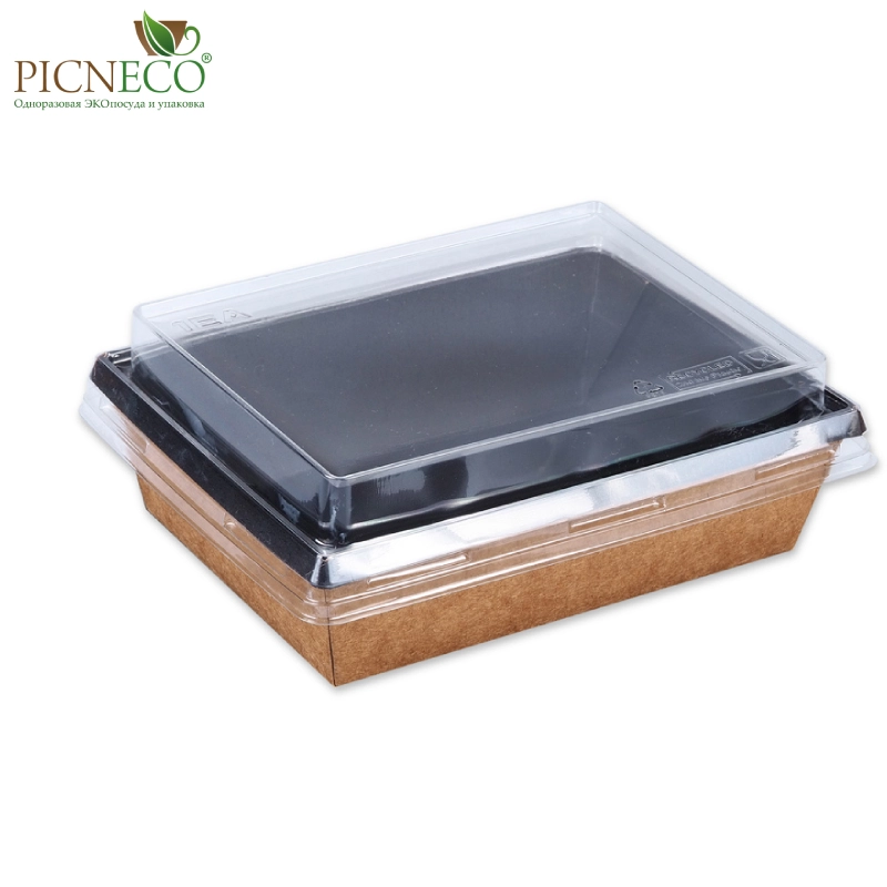 товар Контейнер бумажный 500мл, черный, серия OneClick, (крышка отдельно) OK050C